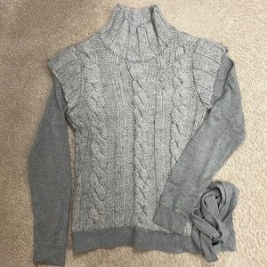 Women’s grey mock neck sweater